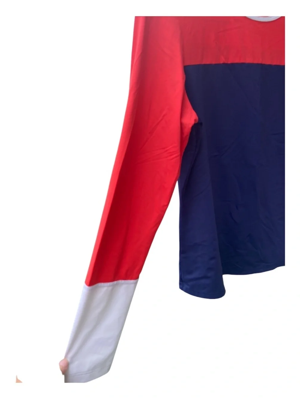 Lands’ End Top Red White Blue long sleeve size small